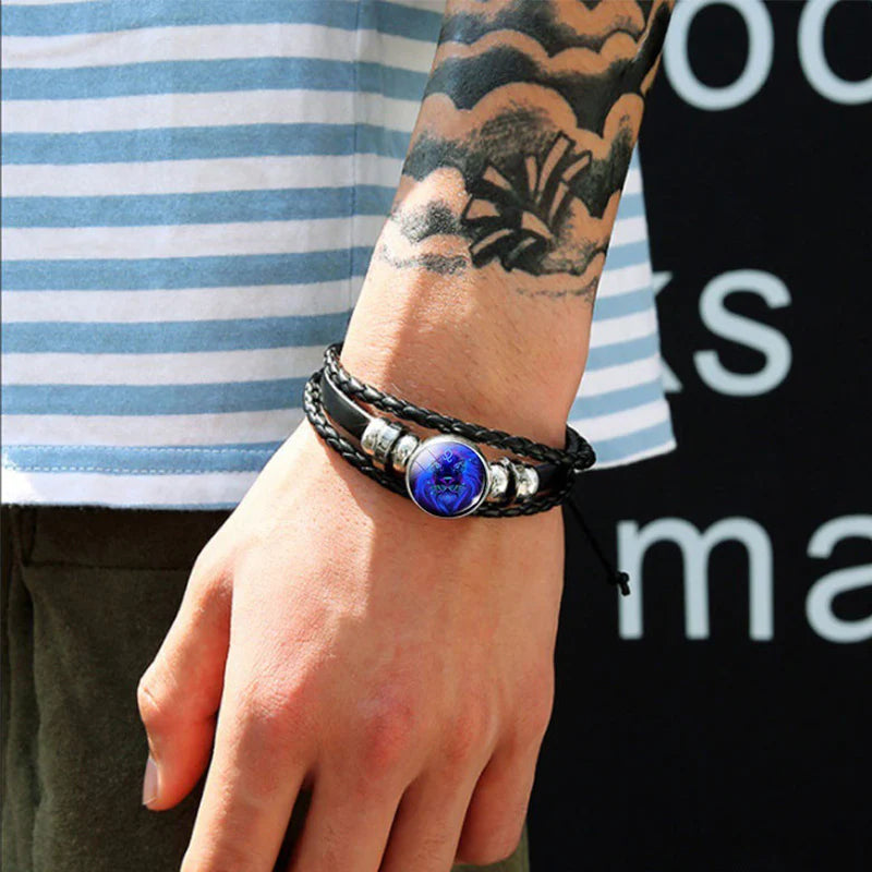 Zodiac Constellation Braided Bracelet for Men, Women, and Kids