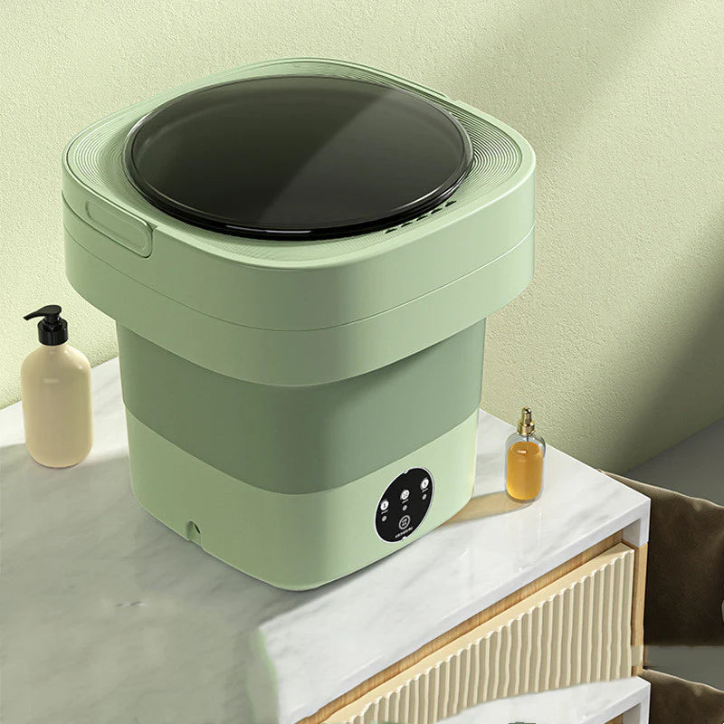 Mini Foldable Washing Machine - Portable Laundry Solution with Spin Dry for Socks and Underwear