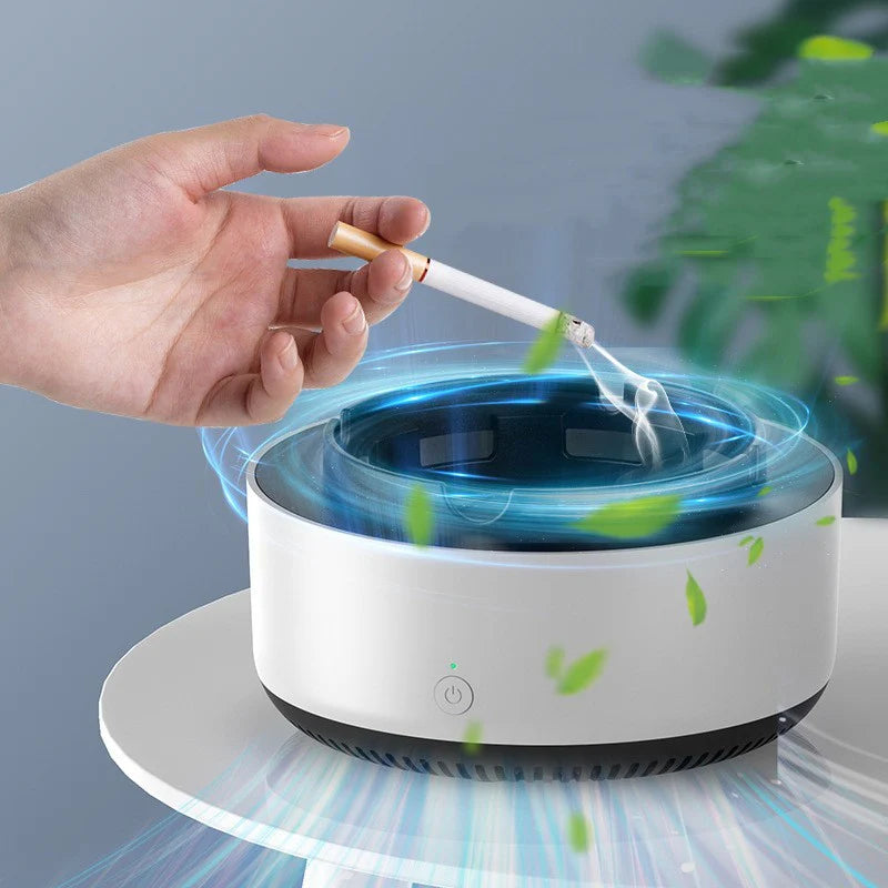 Portable Smoke Removal Air Purification Ashtray - Automatic Anion Purifier for Car Use